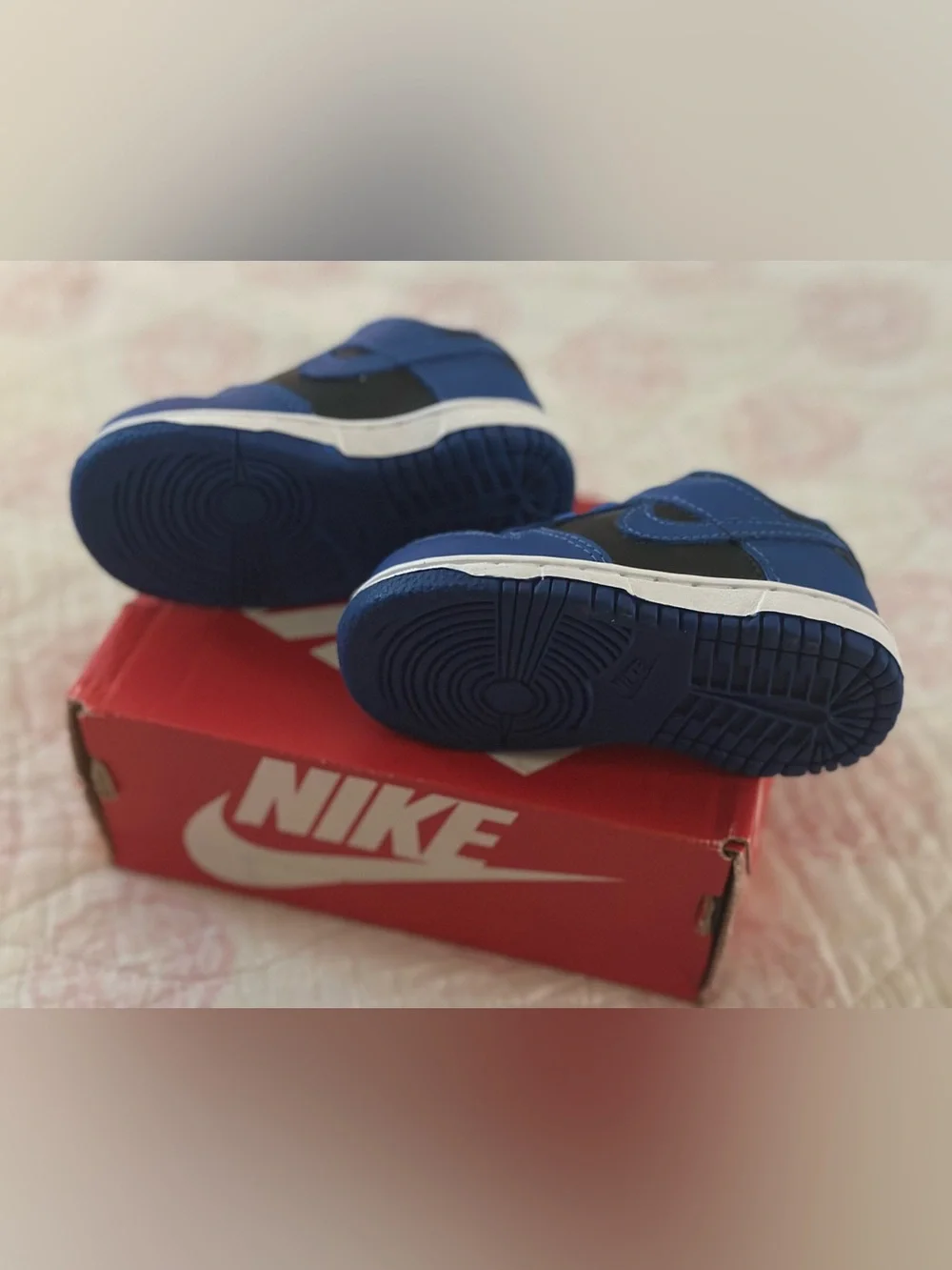 (5c) Nike Dunk Low Too Baby Boy Blue and Black Low-Top Sneakers with White Sole